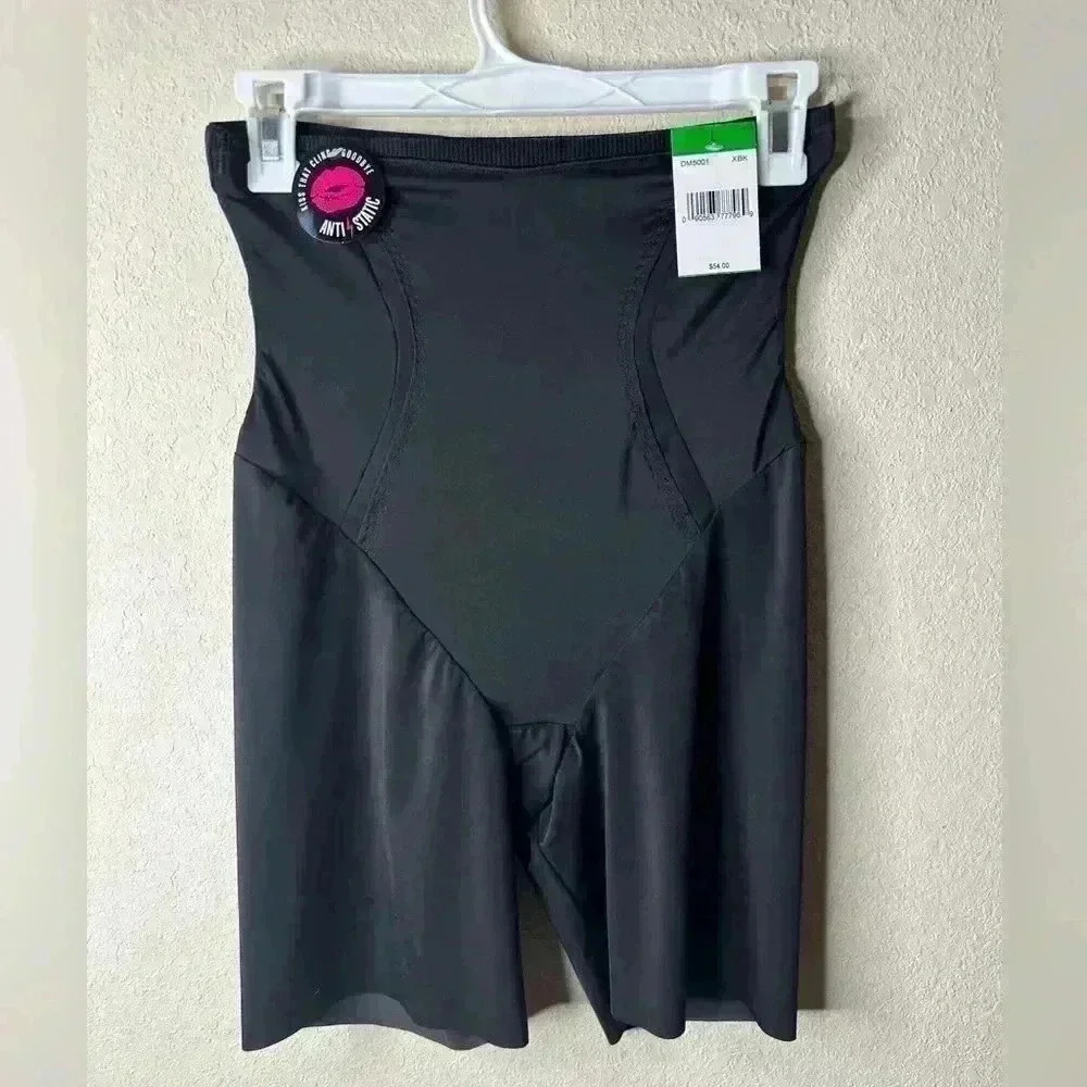 Maidenform Shaper High Waist Thigh Slimmer Black Shaping size large NWT